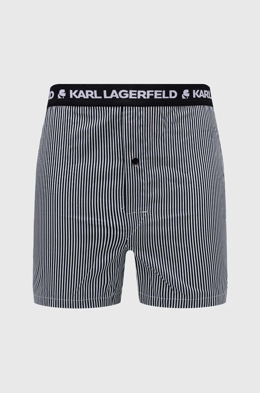 Karl Lagerfeld Памучни боксерки в тъмносиньо - Pepit.bg