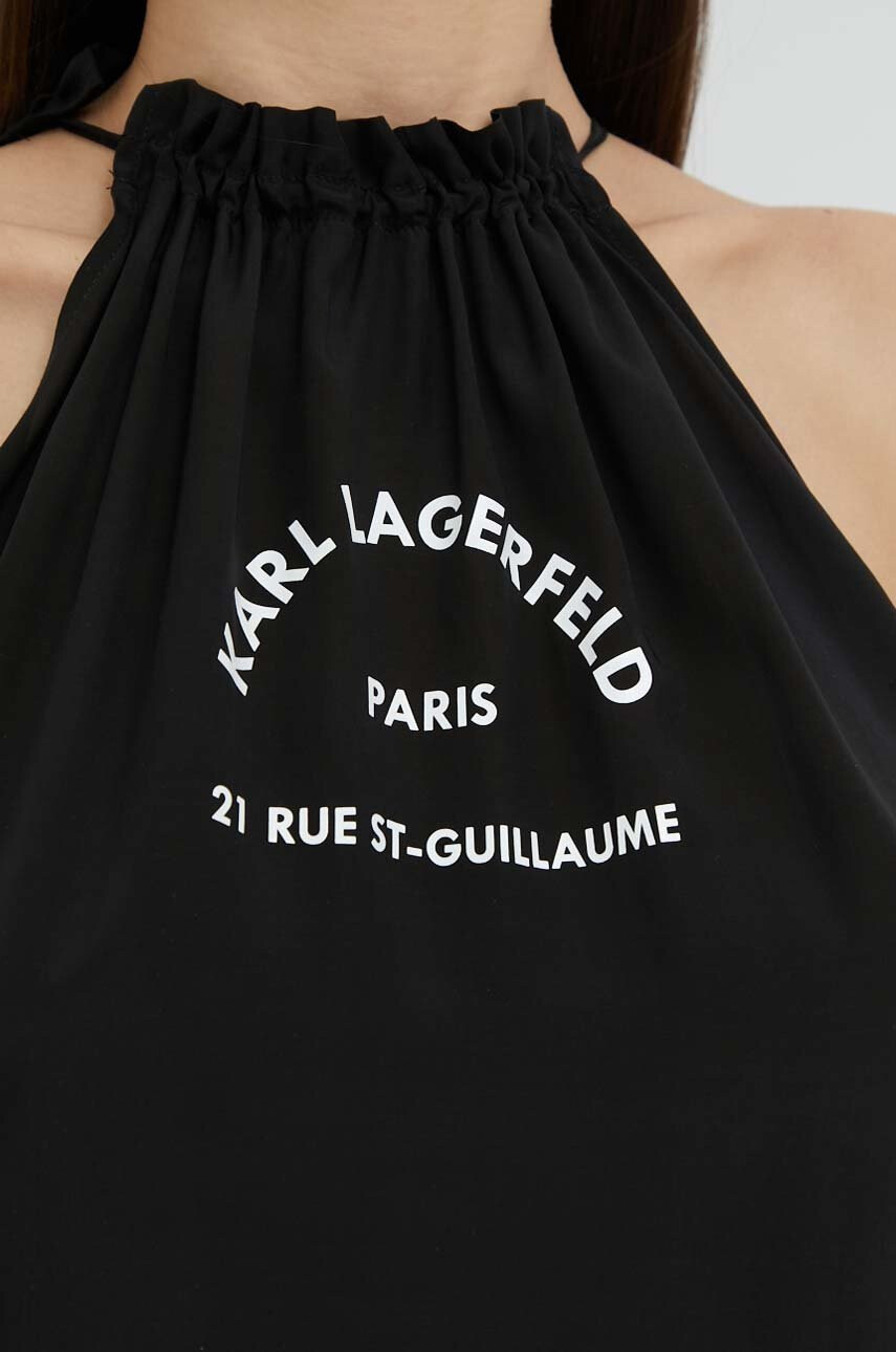 Karl Lagerfeld Плажна рокля в черно - Pepit.bg
