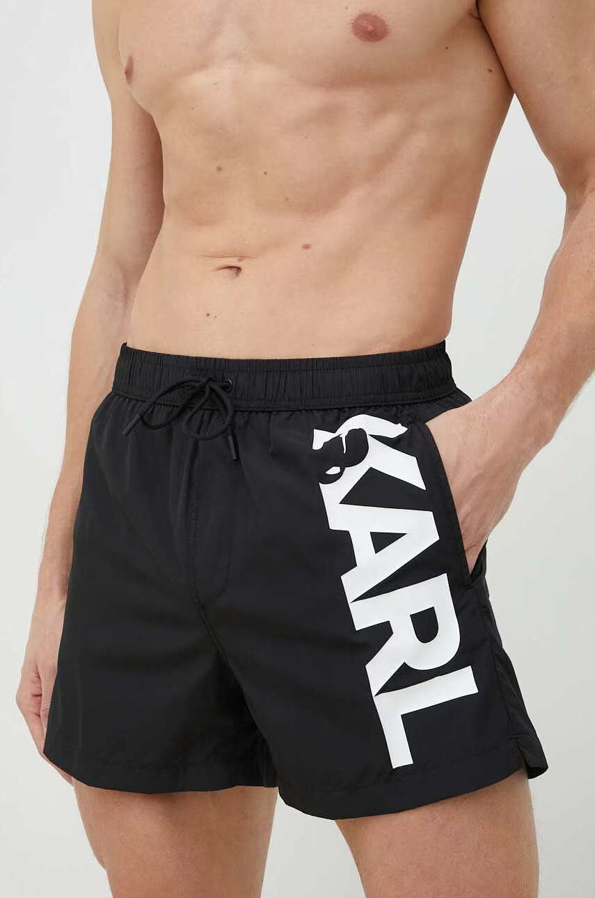 Karl Lagerfeld Плувни шорти в синьо - Pepit.bg