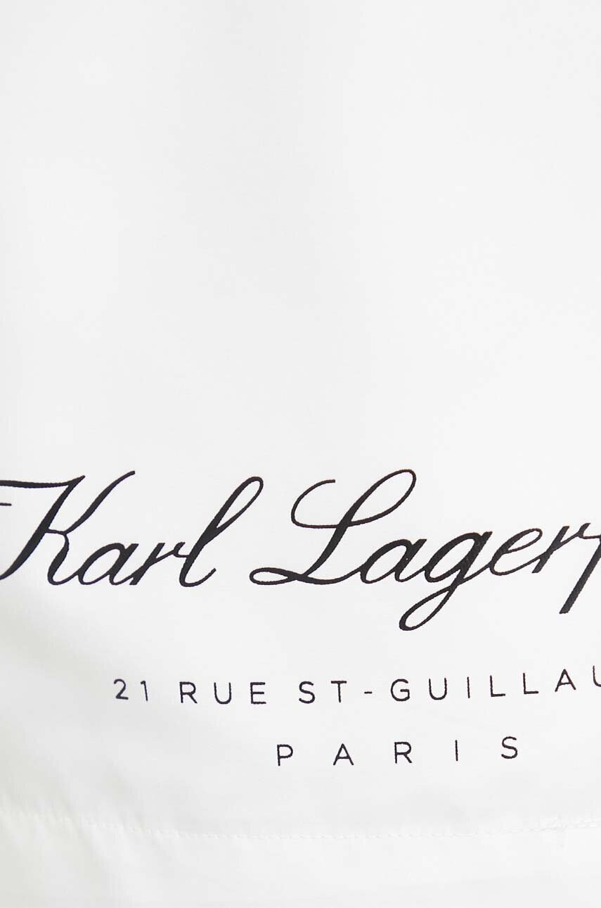 Karl Lagerfeld Плувни шорти в бяло - Pepit.bg