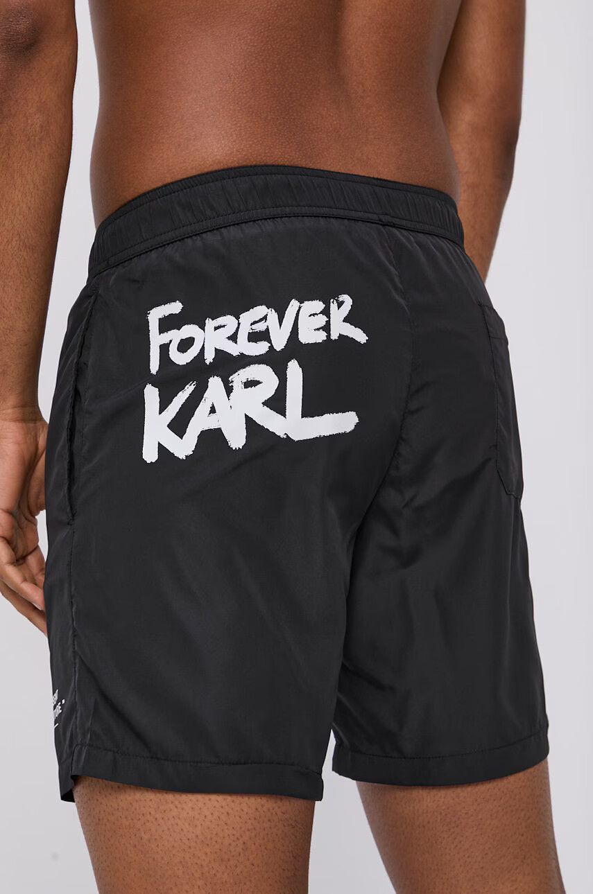 Karl Lagerfeld Плувни шорти в черно - Pepit.bg