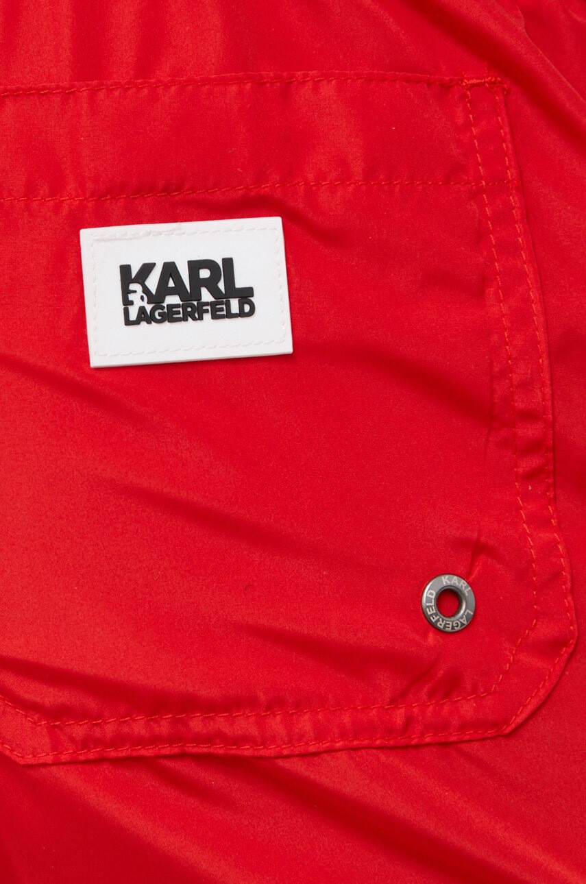 Karl Lagerfeld Плувни шорти в червено - Pepit.bg
