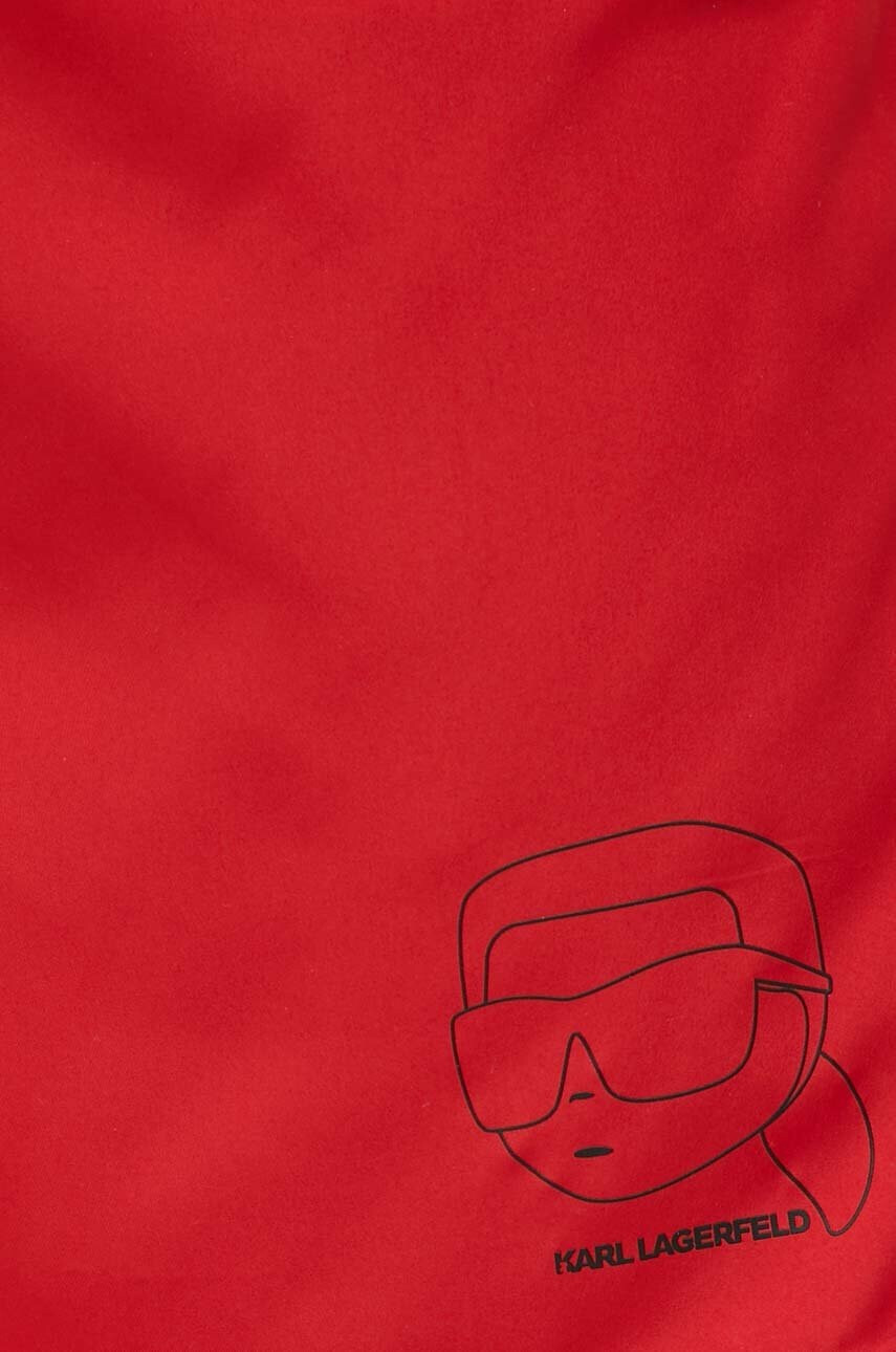Karl Lagerfeld Плувни шорти в червено - Pepit.bg
