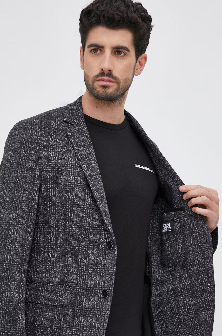 Karl Lagerfeld Сако мъжко в черно - Pepit.bg