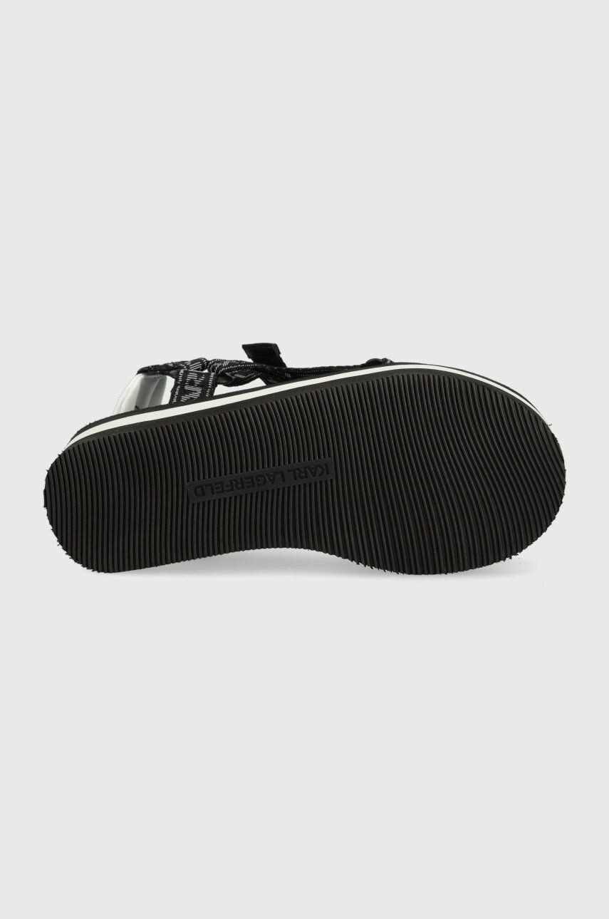 Karl Lagerfeld Сандали Velocita Hi Wedge в черно с платформа KL82900 - Pepit.bg