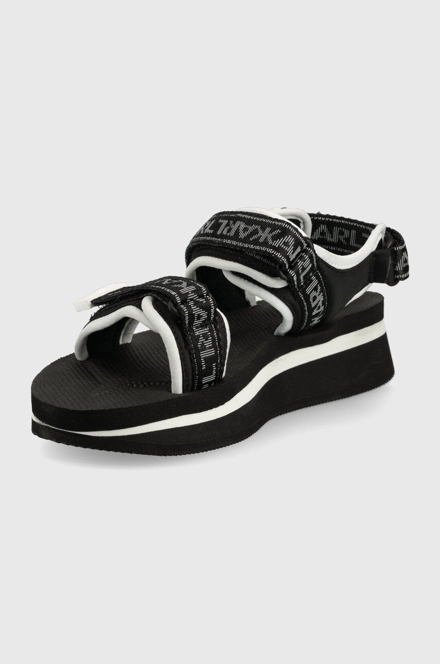 Karl Lagerfeld Сандали Velocita Wedge Kc в черно с платформа KL81905 - Pepit.bg