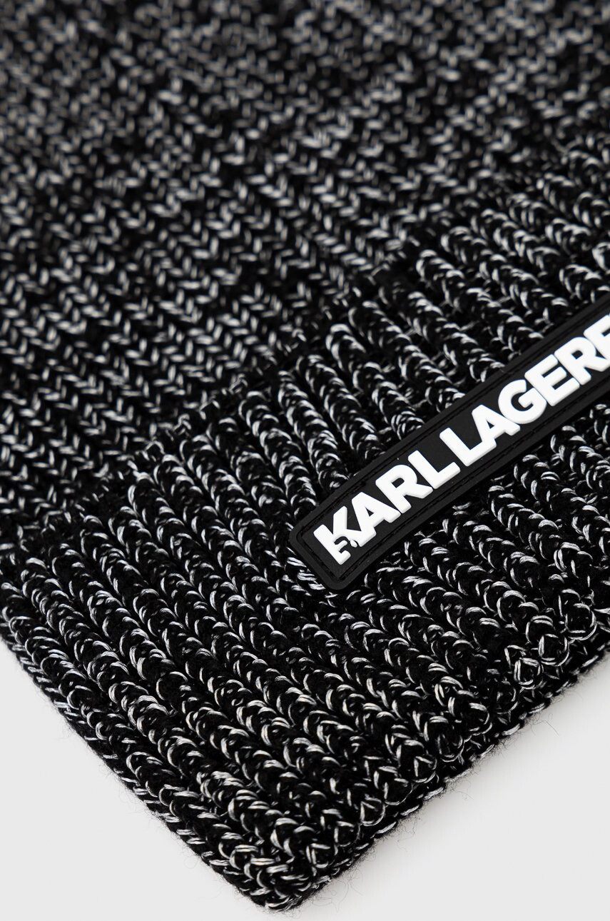Karl Lagerfeld Шапка с кашмир в сиво - Pepit.bg