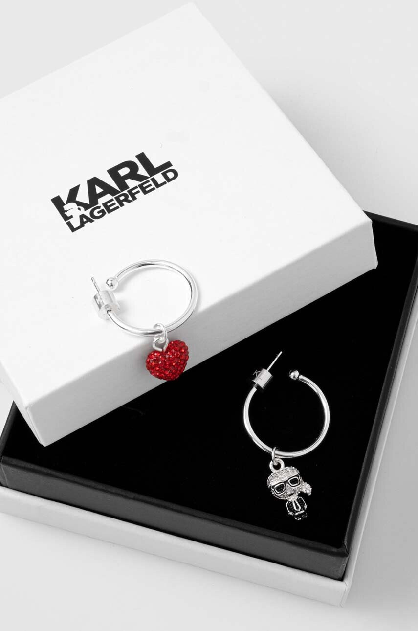 Karl Lagerfeld Сребърни обици - Pepit.bg