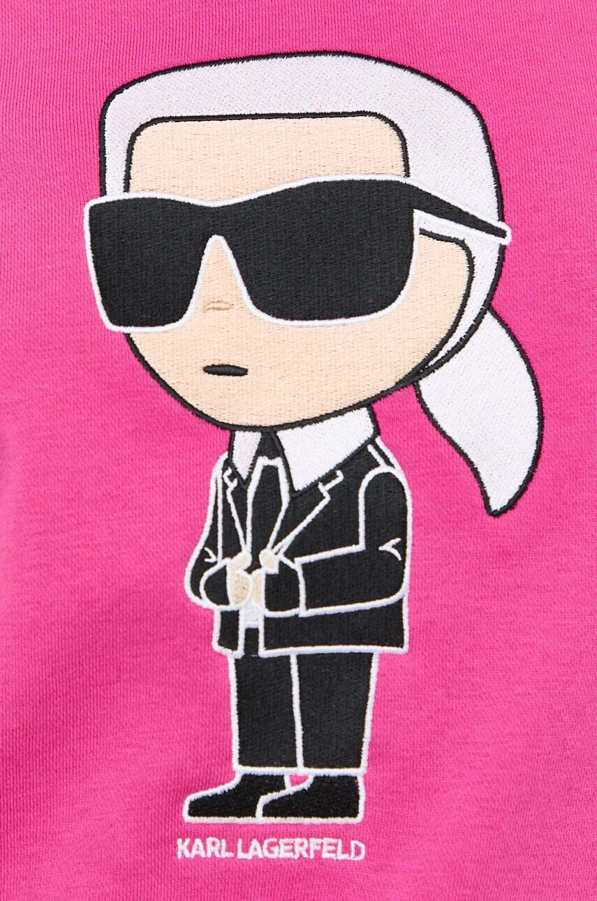 Karl Lagerfeld Суичър в черно с апликация - Pepit.bg