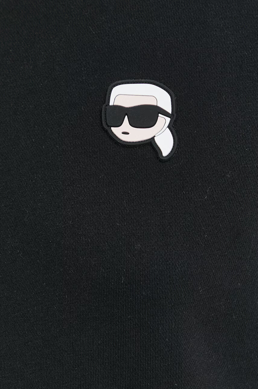 Karl Lagerfeld Суичър в черно с апликация - Pepit.bg