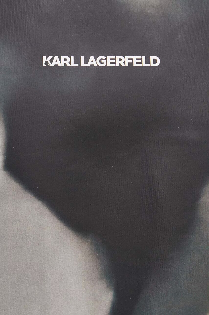 Karl Lagerfeld Суичър в черно с принт - Pepit.bg