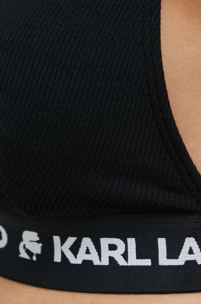 Karl Lagerfeld Сутиен в черно с изчистен дизайн - Pepit.bg