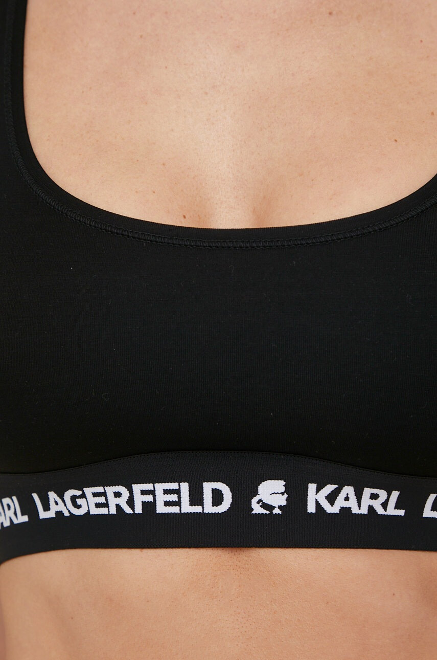 Karl Lagerfeld Сутиен в черно с изчистен дизайн - Pepit.bg