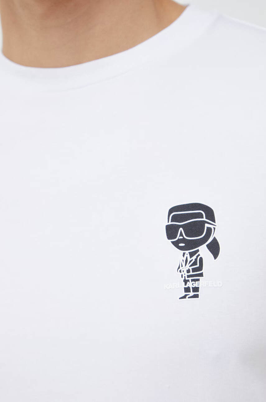 Karl Lagerfeld Тениска в бяло с принт - Pepit.bg