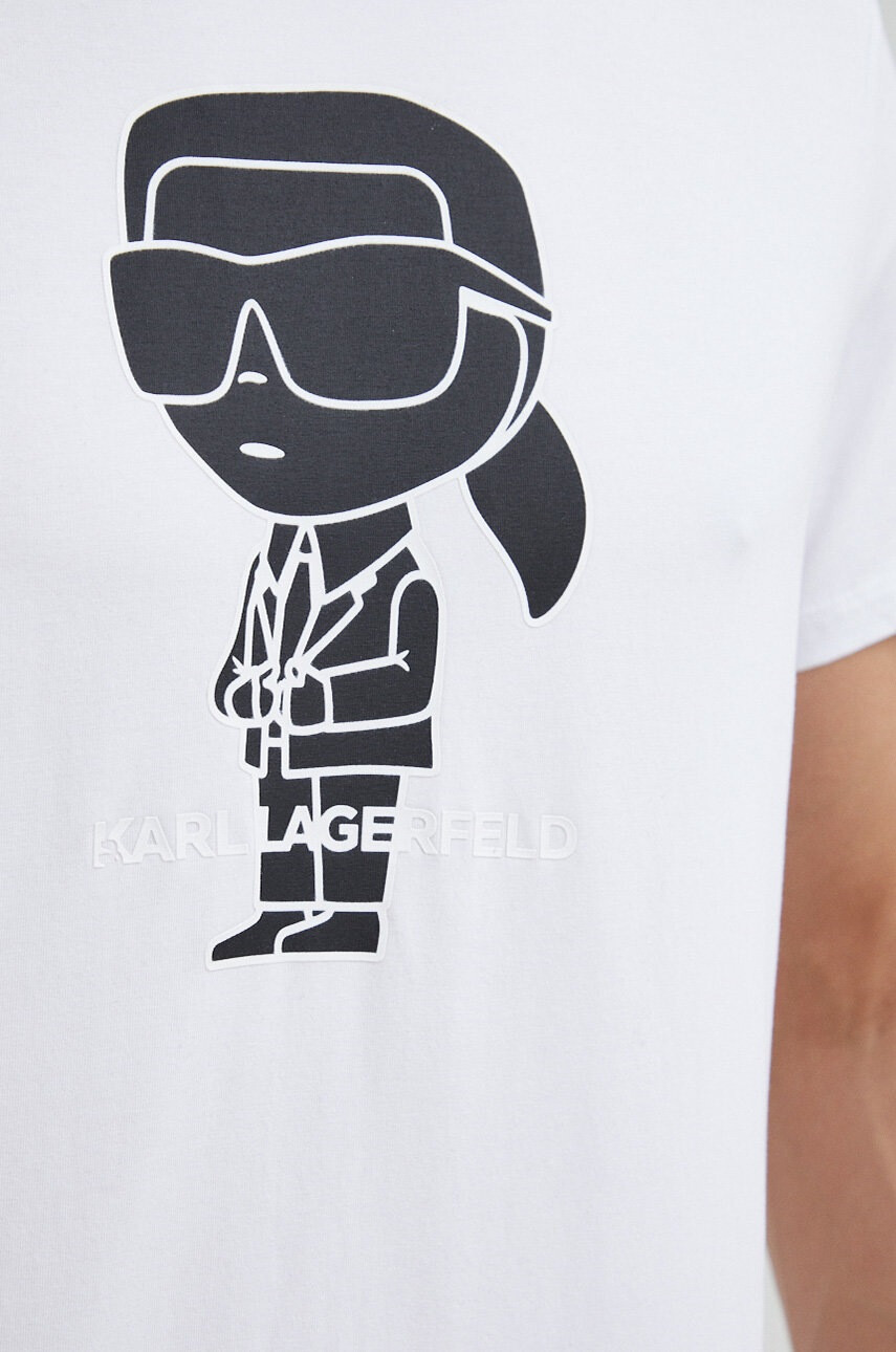 Karl Lagerfeld Тениска в бяло с принт - Pepit.bg