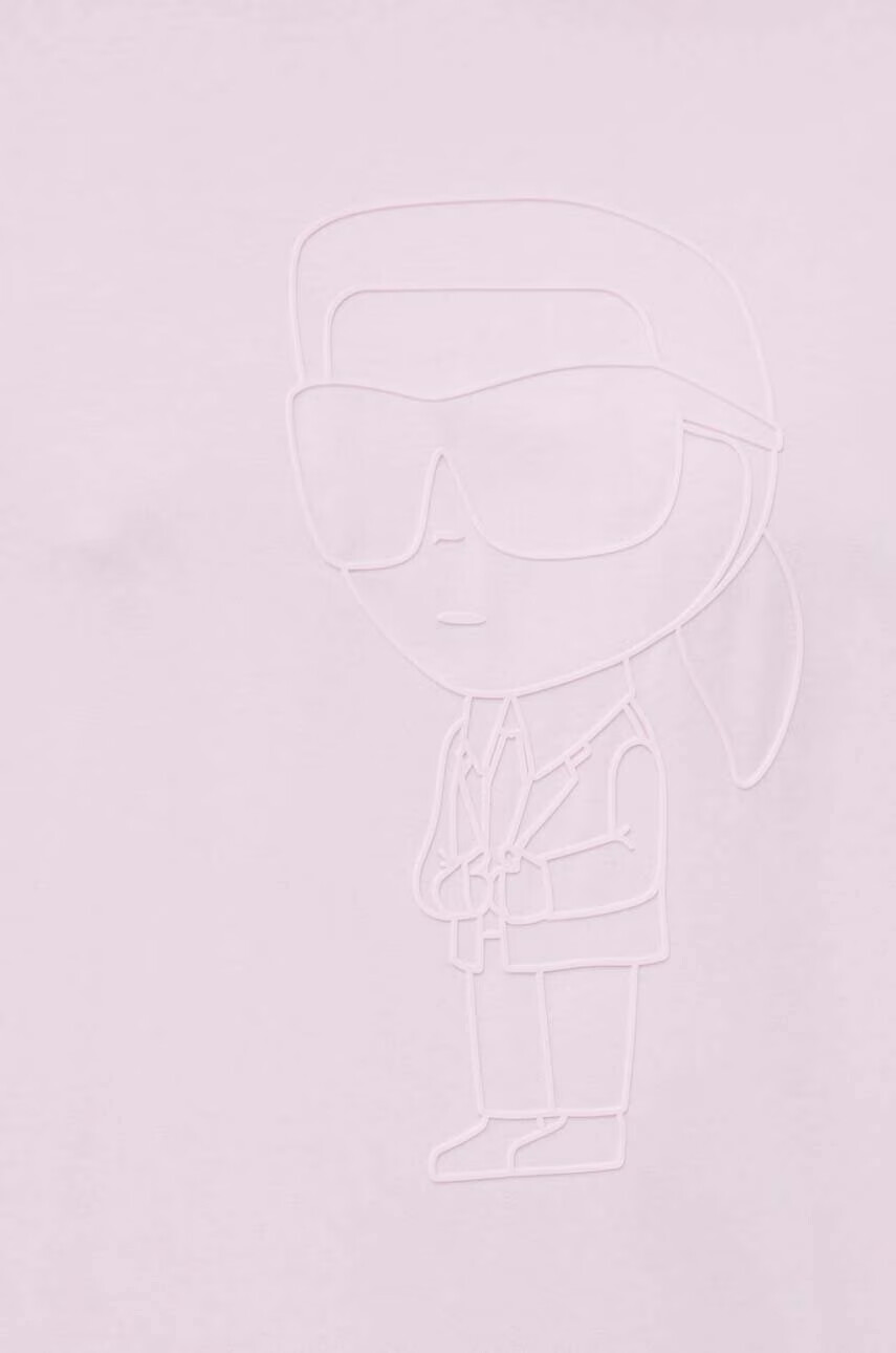 Karl Lagerfeld Тениска в розово с принт - Pepit.bg