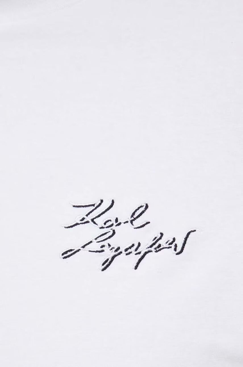 Karl Lagerfeld Тениска в бяло с апликация - Pepit.bg