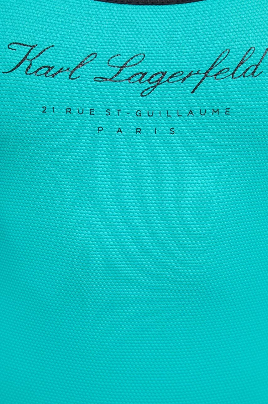 Karl Lagerfeld Цял бански в зелено с мека чашка - Pepit.bg