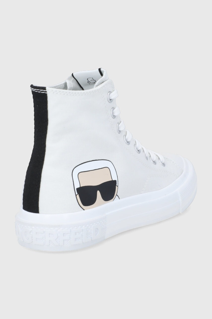 Karl Lagerfeld Високи кецове Kampus Iii дамски в бяло KL60350 - Pepit.bg