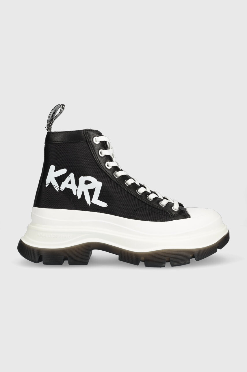 Karl Lagerfeld Високи кецове Kl42949 Luna в черно - Pepit.bg