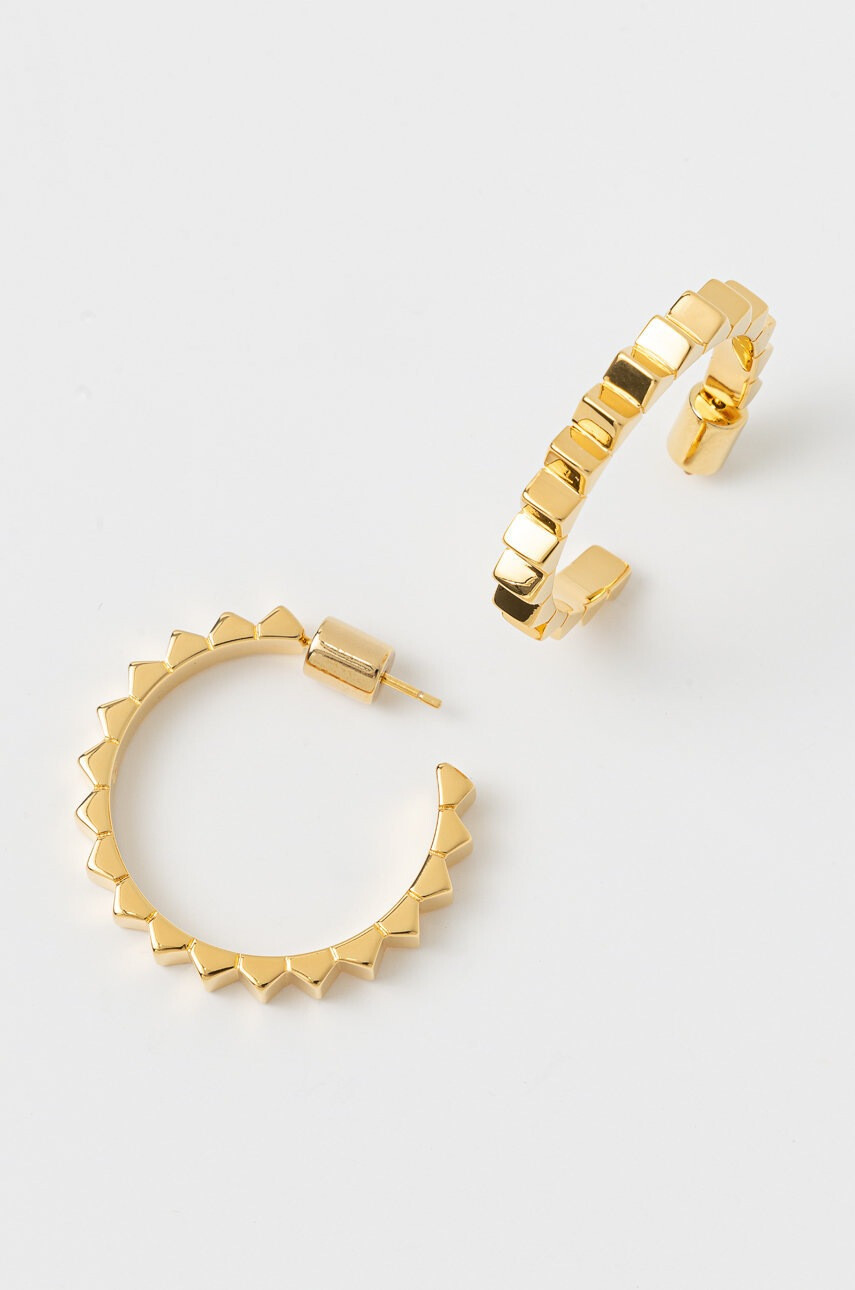 Kat Maconie Обици Prism Stud Medium Hoop Earrings - Pepit.bg
