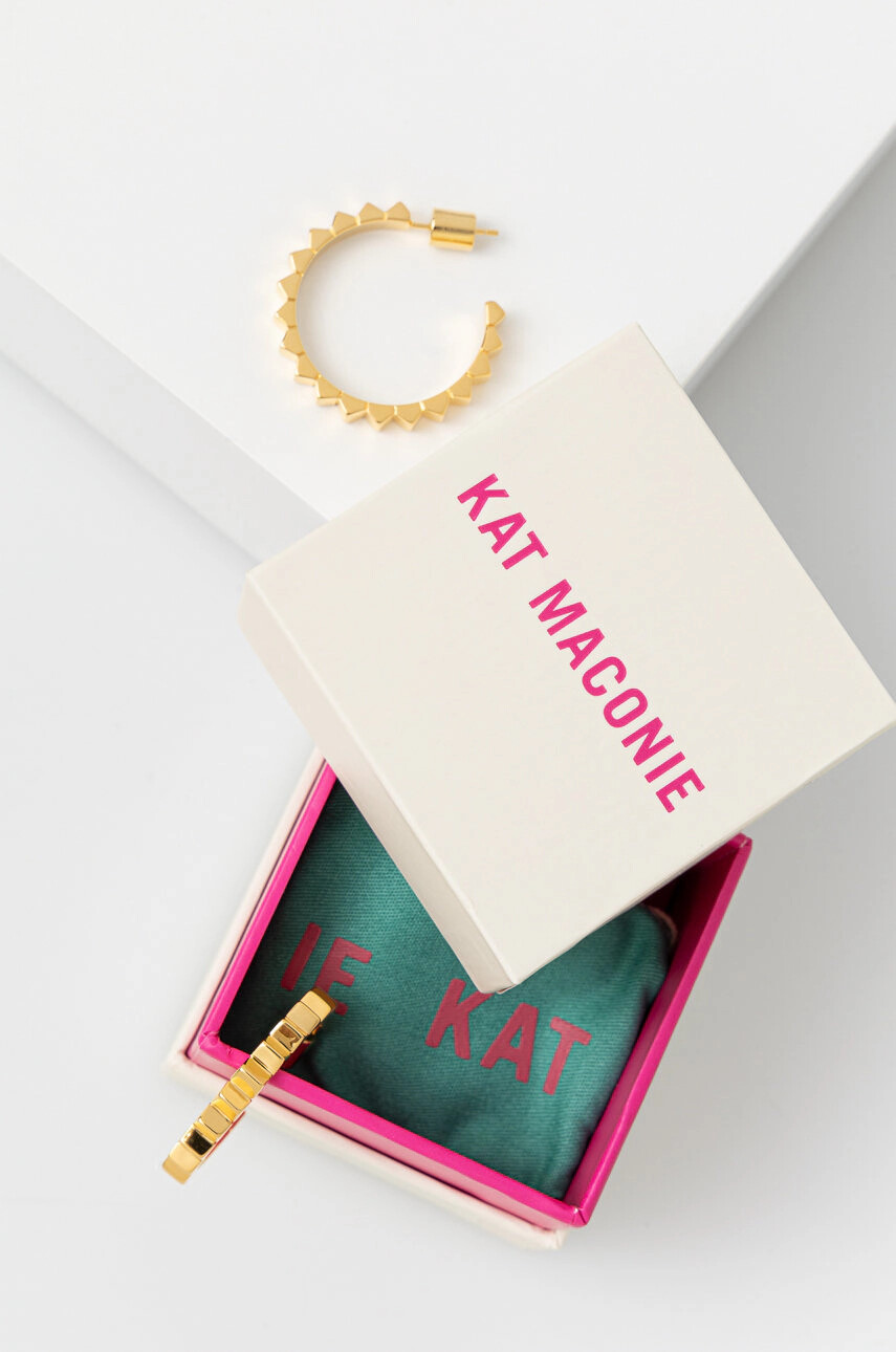 Kat Maconie Обици Prism Stud Medium Hoop Earrings - Pepit.bg