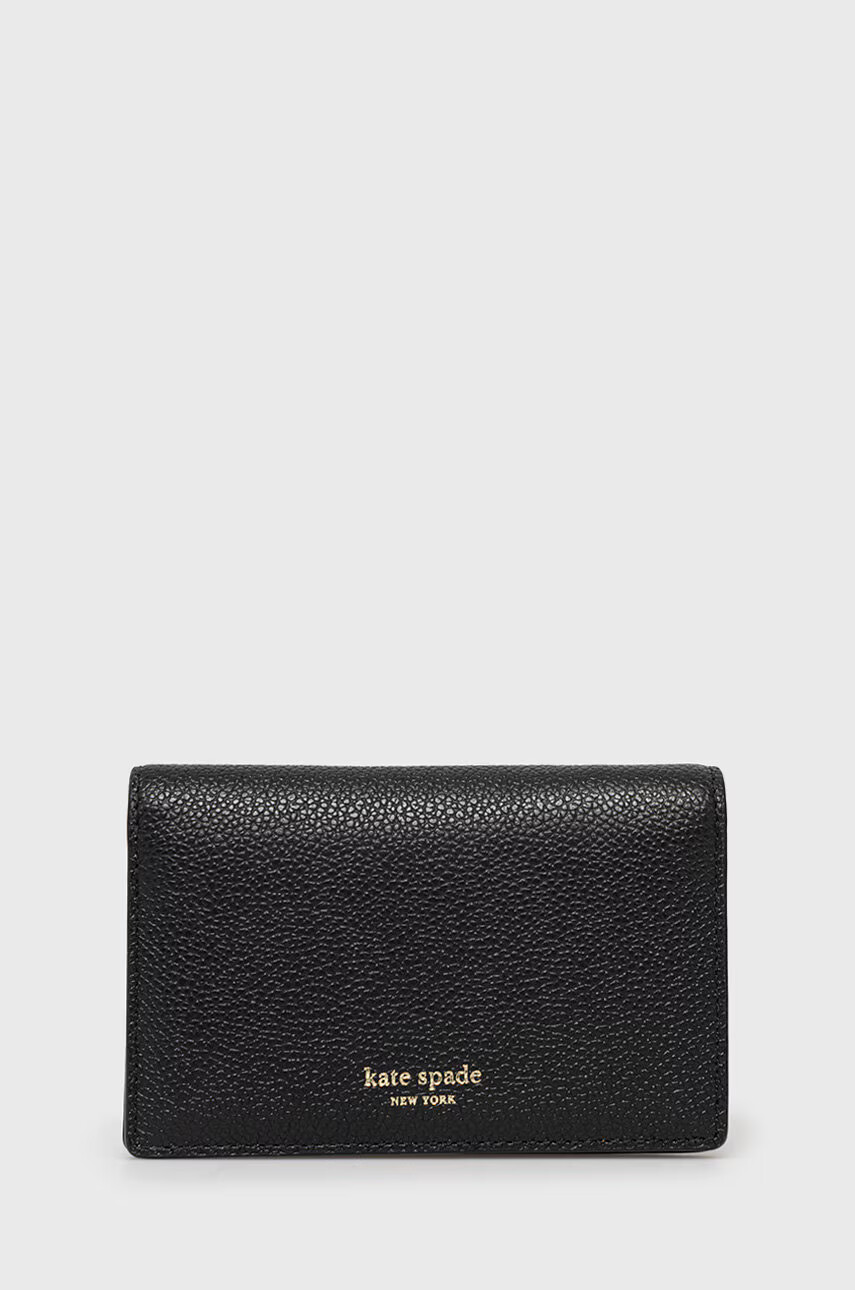 Kate Spade Кожен портфейл дамски в черно - Pepit.bg