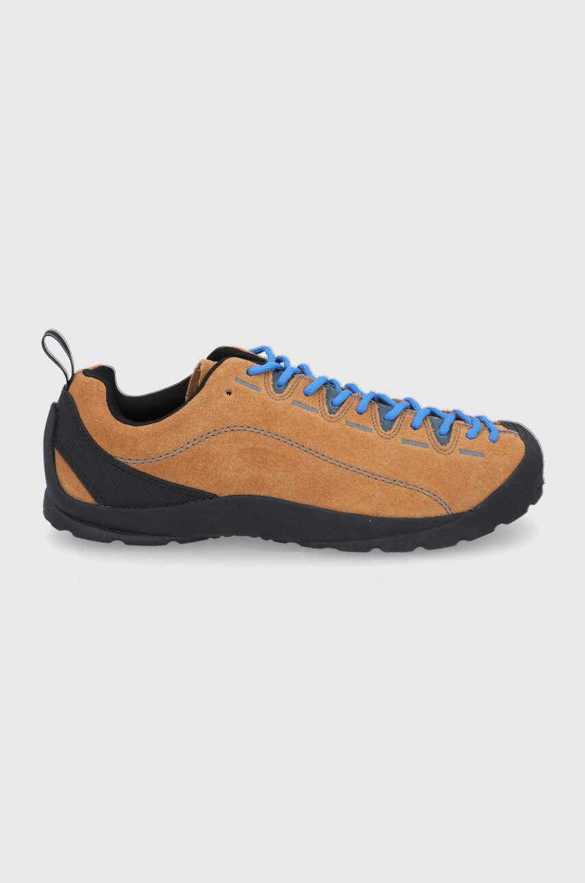 Keen Велурени обувки Jasper мъжки в жълто - Pepit.bg