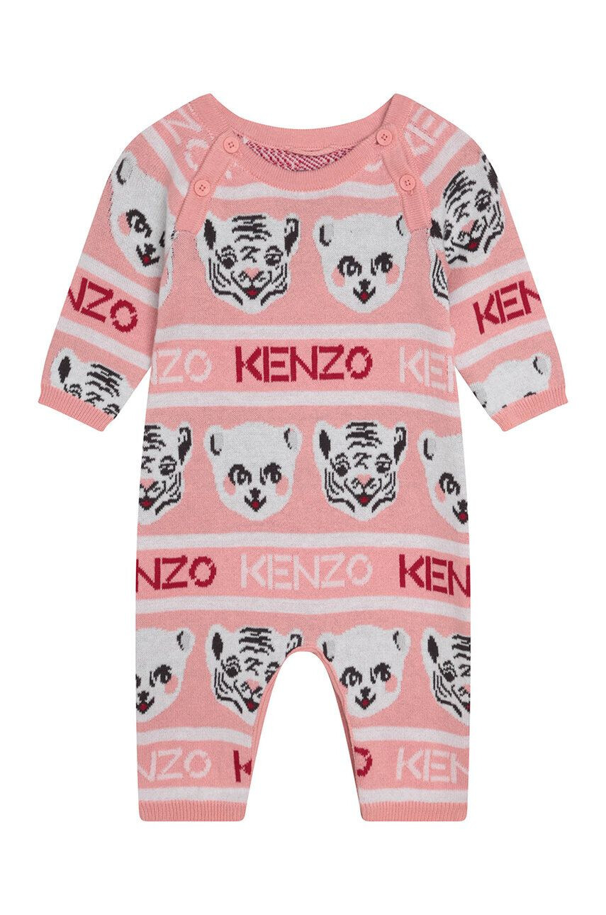 Kenzo kids Бебешки памучни ританки + шапка - Pepit.bg