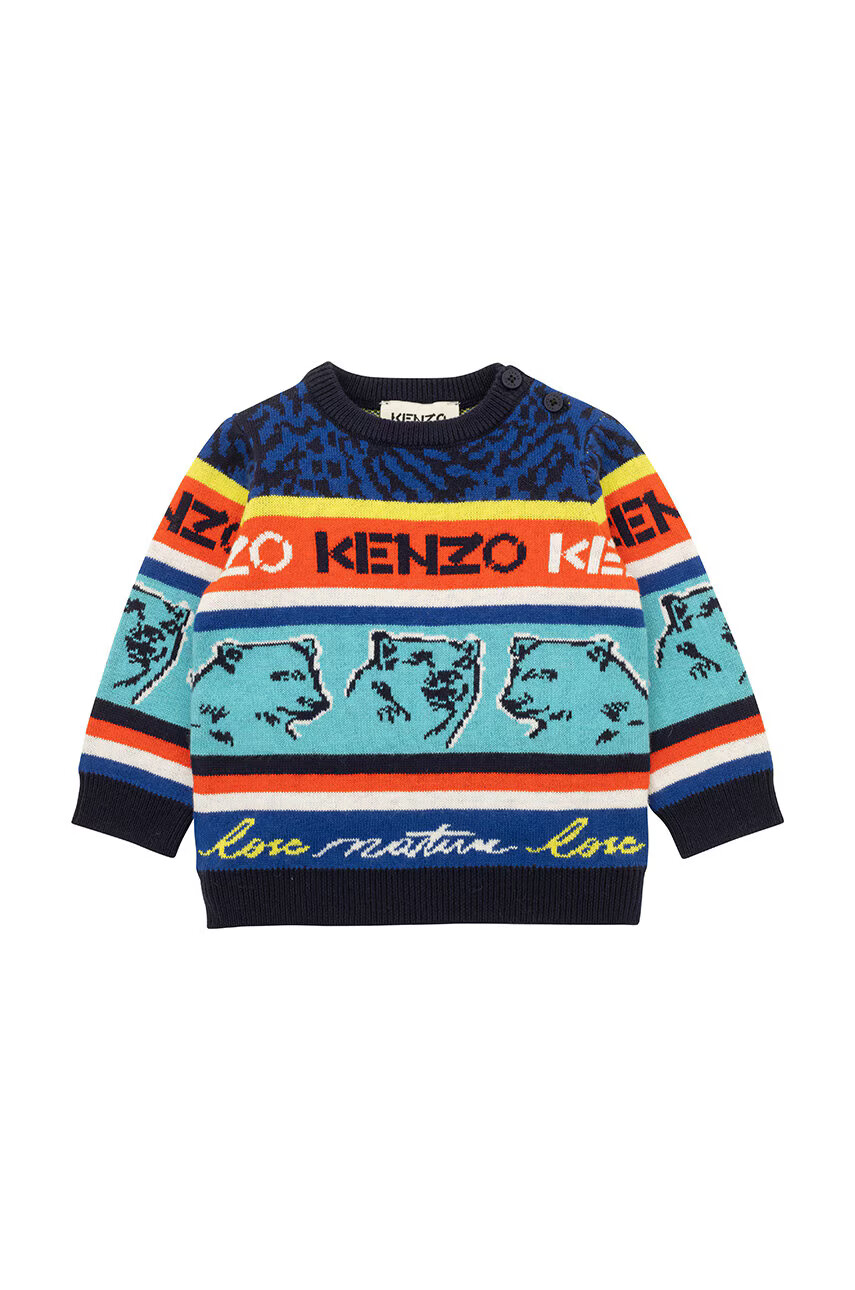 Kenzo kids Бебешки пуловер от лека материя - Pepit.bg