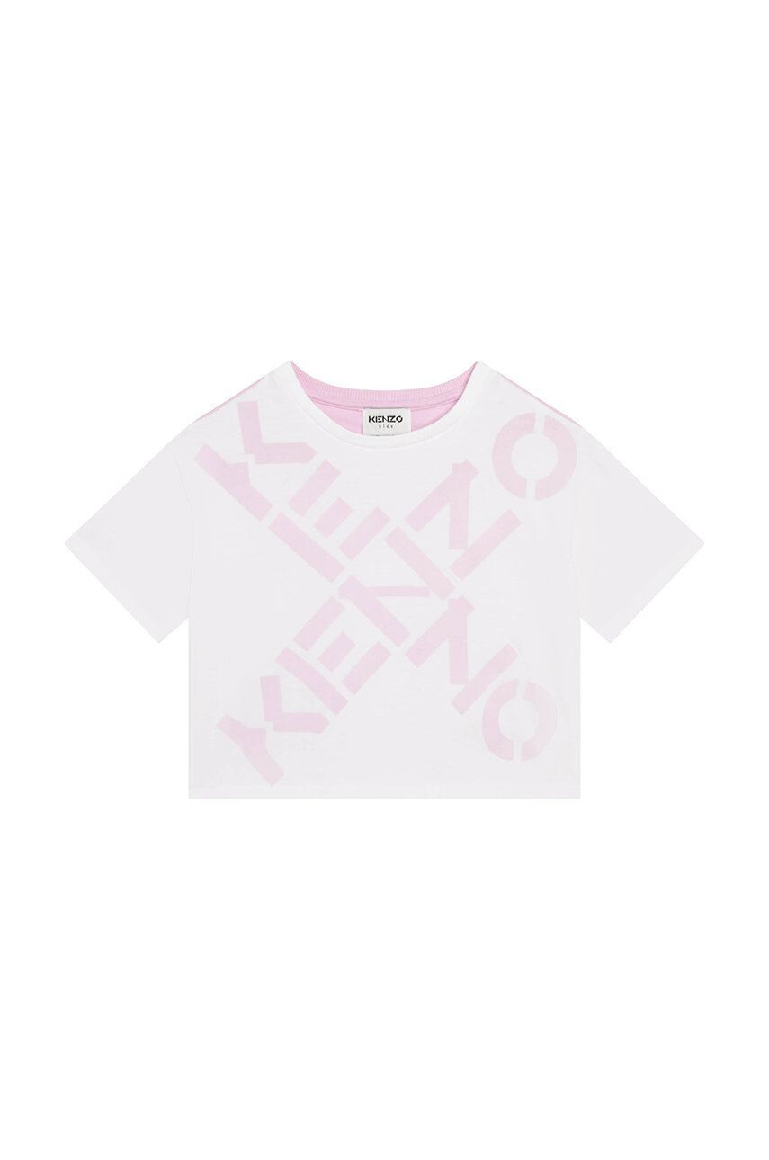 Kenzo kids Детска памучна тениска в бяло - Pepit.bg