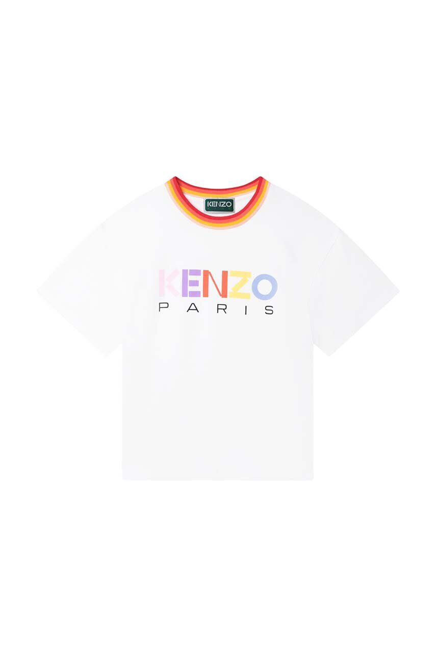 Kenzo kids Детска памучна тениска в бяло - Pepit.bg