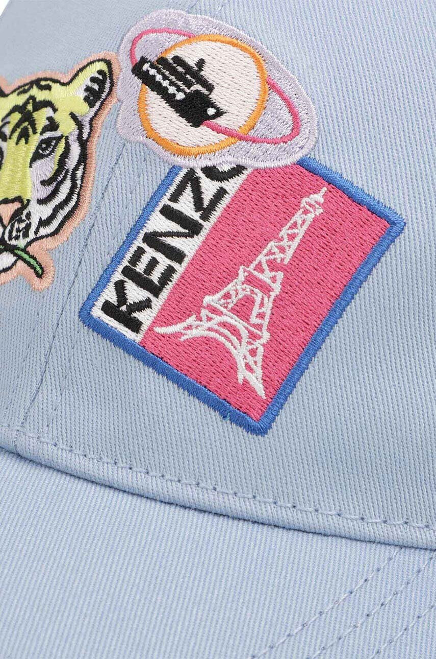 Kenzo kids Детска шапка в синьо с апликация - Pepit.bg