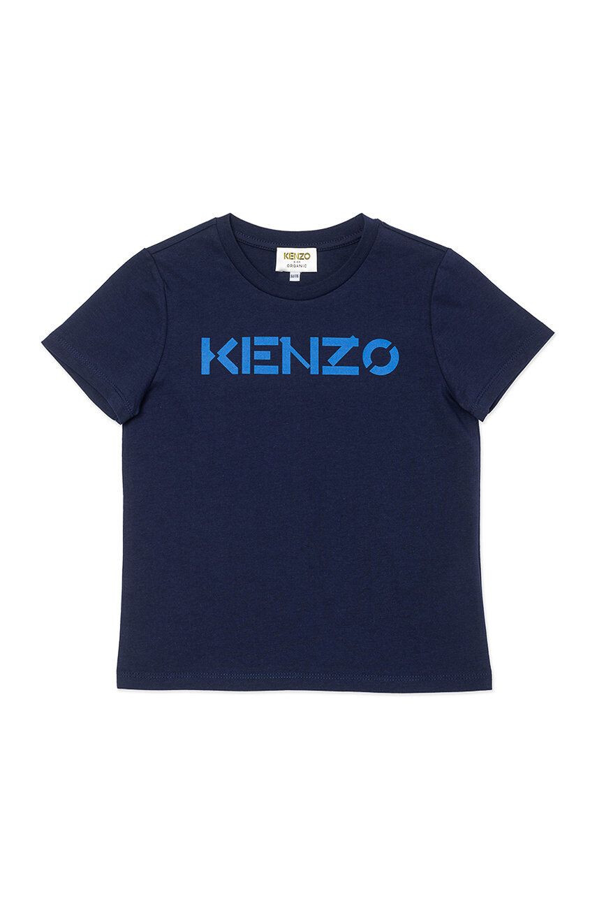 Kenzo kids Детска тениска в тъмносиньо с принт - Pepit.bg