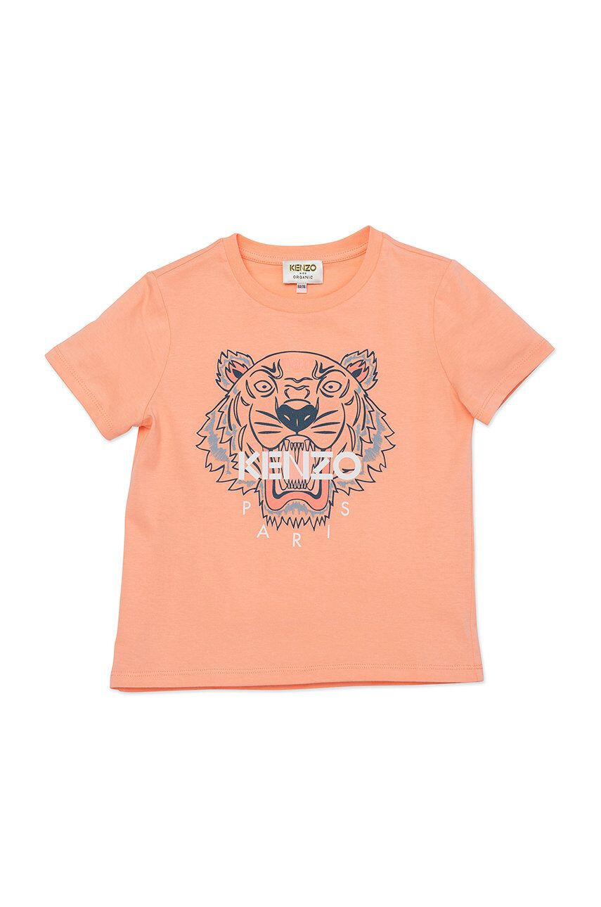 Kenzo kids Детска тениска в оранжево - Pepit.bg