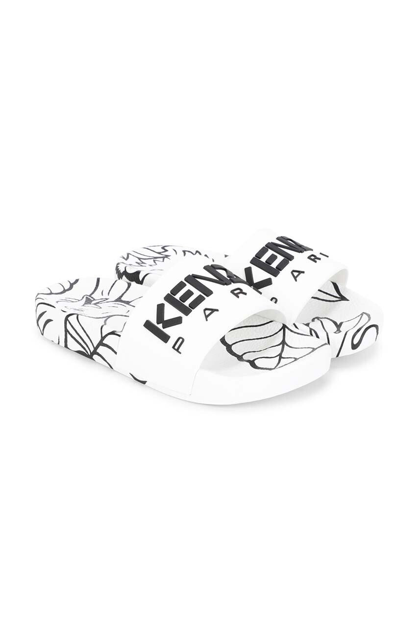 Kenzo kids Детски чехли в бяло - Pepit.bg