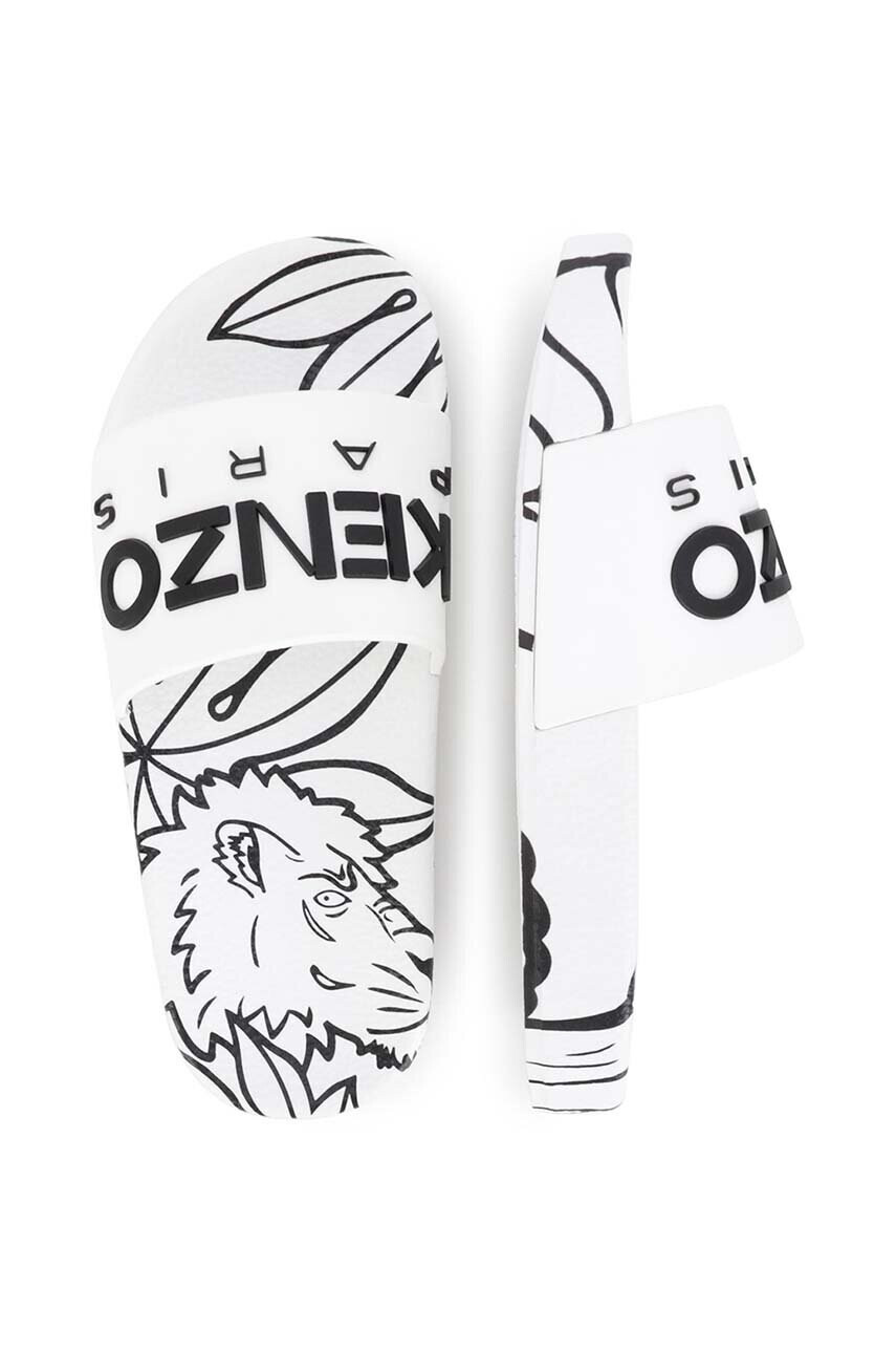 Kenzo kids Детски чехли в бяло - Pepit.bg