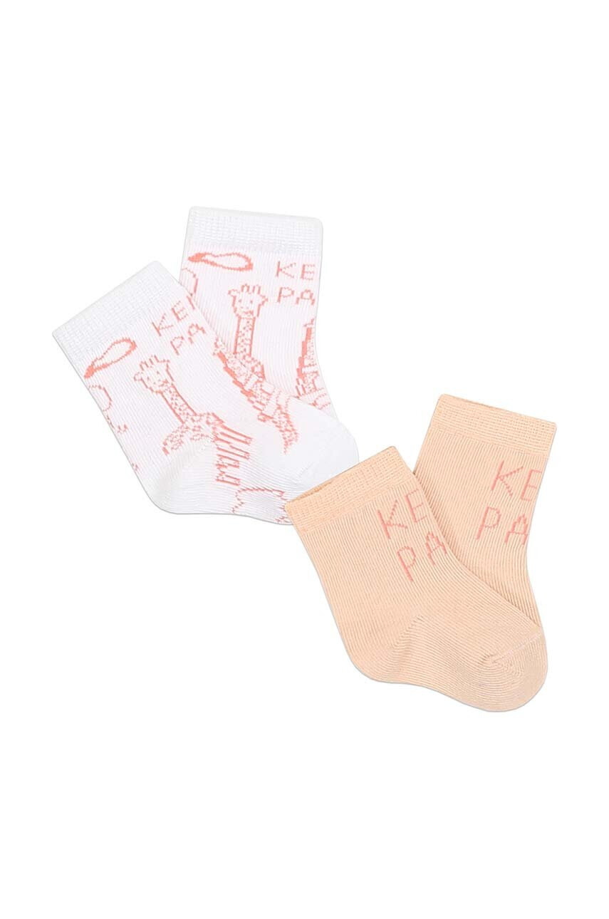 Kenzo kids Детски чорапи (2 броя) в розово - Pepit.bg