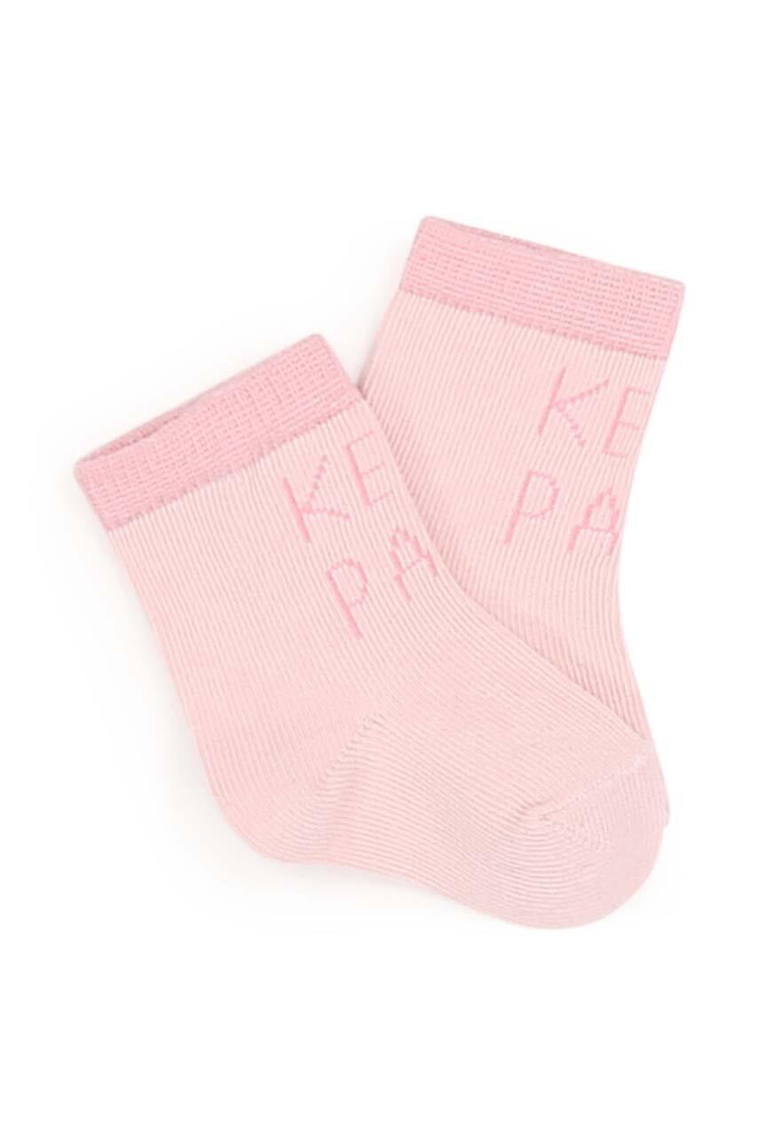 Kenzo kids Детски чорапи (2 броя) в розово - Pepit.bg