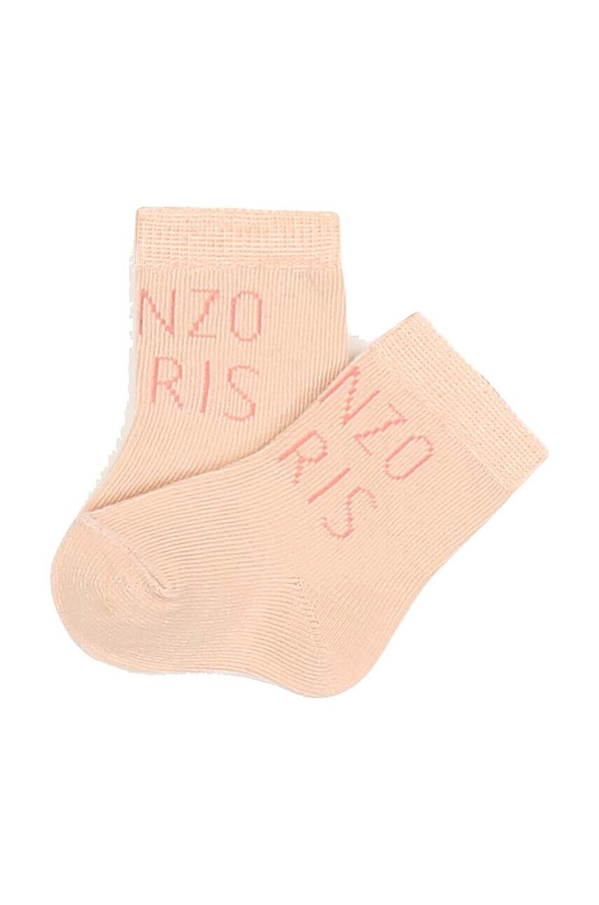 Kenzo kids Детски чорапи (2 броя) в розово - Pepit.bg