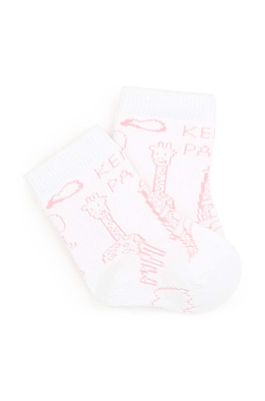 Kenzo kids Детски чорапи (2 броя) в розово - Pepit.bg