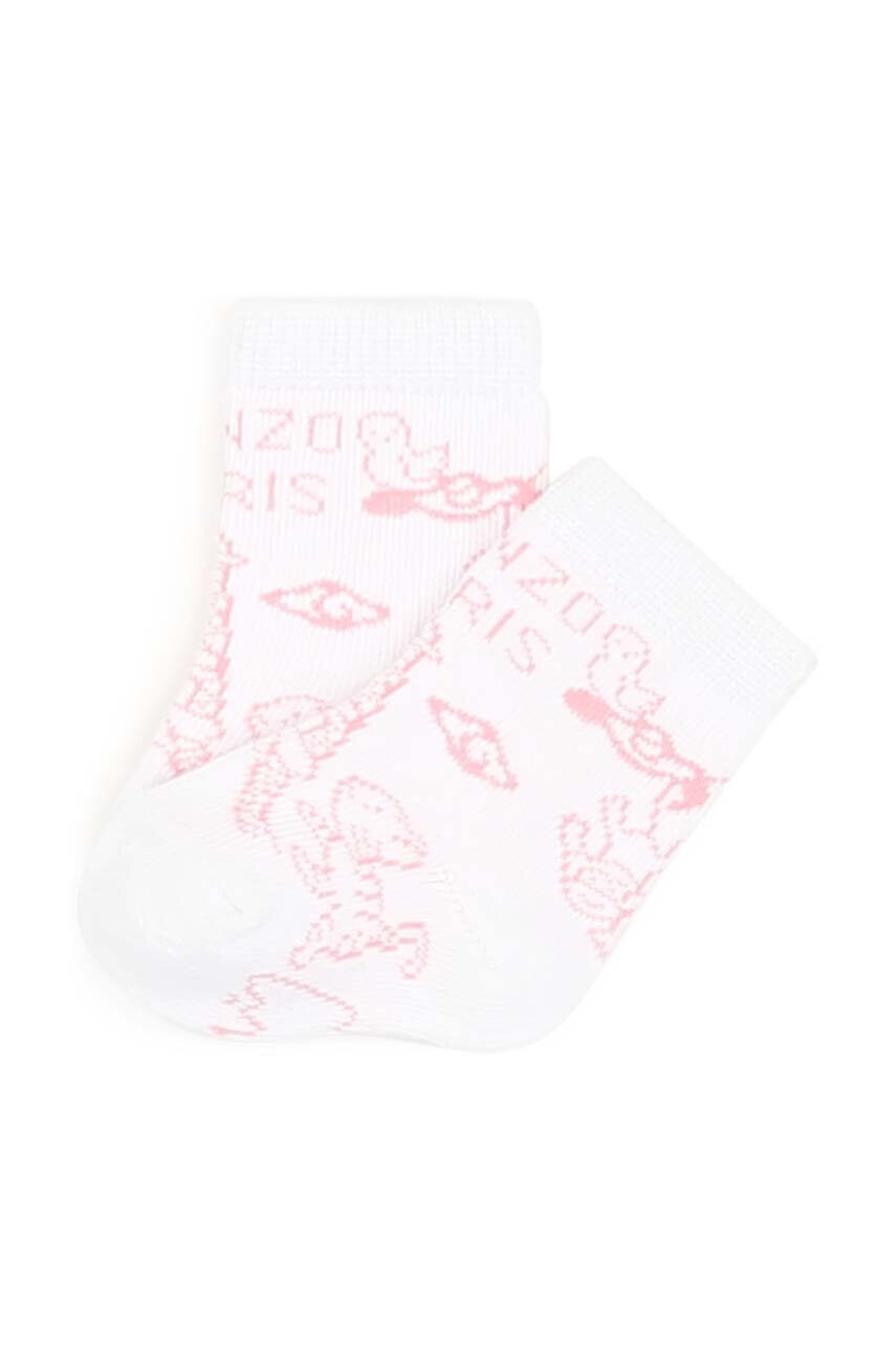 Kenzo kids Детски чорапи (2 броя) в розово - Pepit.bg
