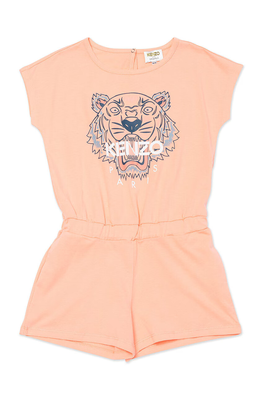 Kenzo kids Детски гащеризон в розово от памук - Pepit.bg