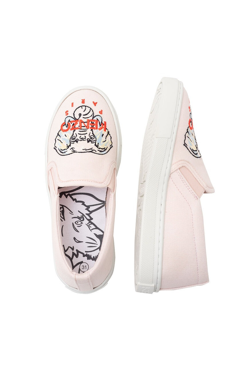 Kenzo kids Детски ниски кецове в розово - Pepit.bg