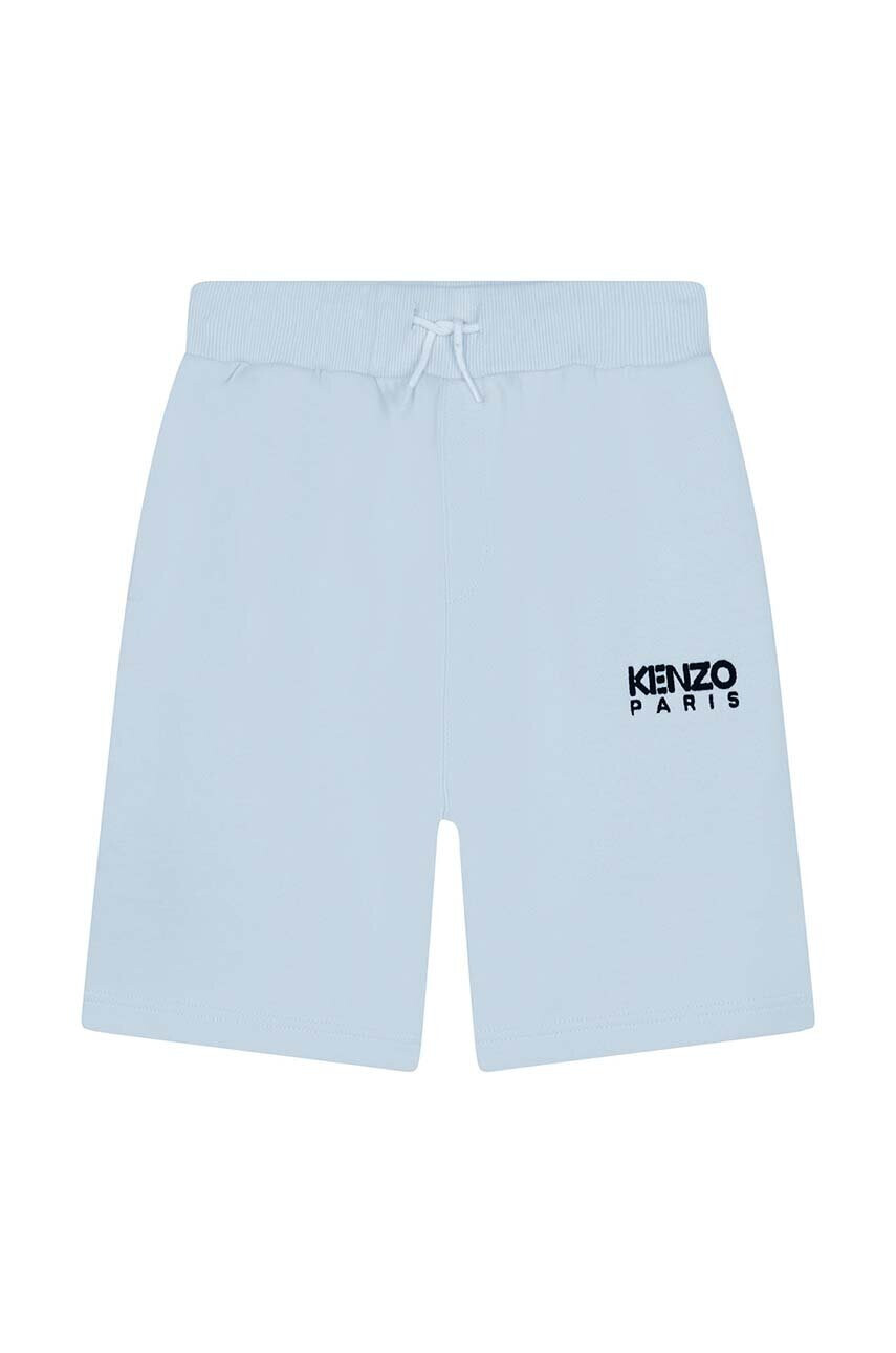 Kenzo kids Детски памучен къс панталон в синьо - Pepit.bg