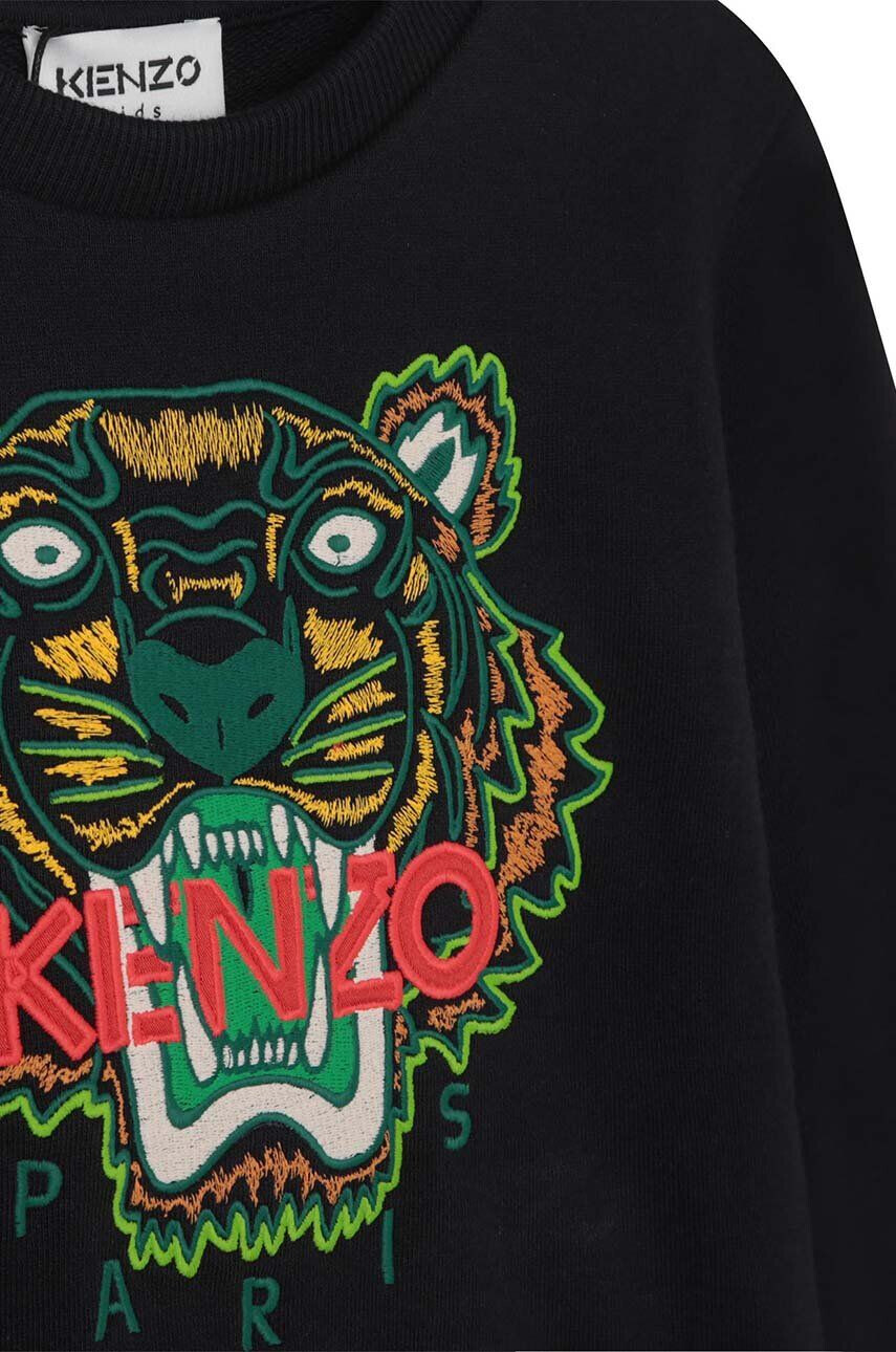 Kenzo kids Детски суичър в черно с принт - Pepit.bg