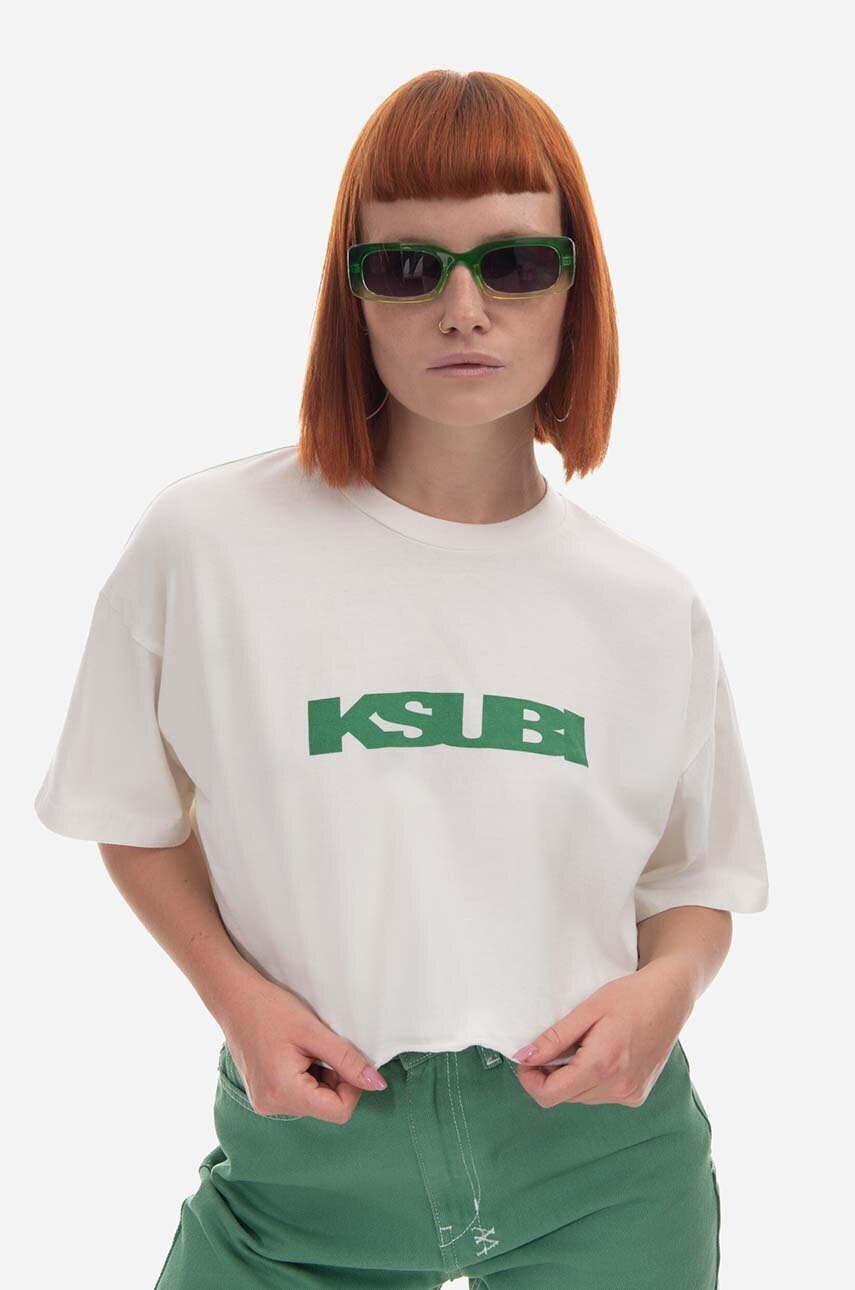 KSUBI Памучна тениска в бяло - Pepit.bg