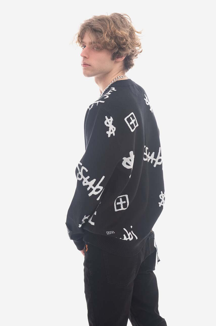 KSUBI Пуловер Kash Box Knit Crew мъжки в черно - Pepit.bg