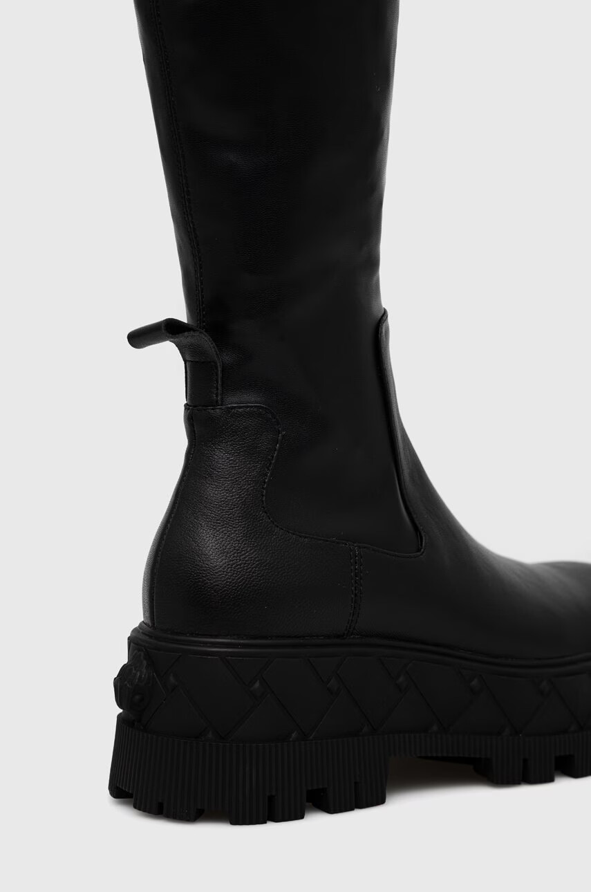 Kurt Geiger London Ботуши Otk Stretch London Otk Stretch в черно с платформа 9353500109 - Pepit.bg