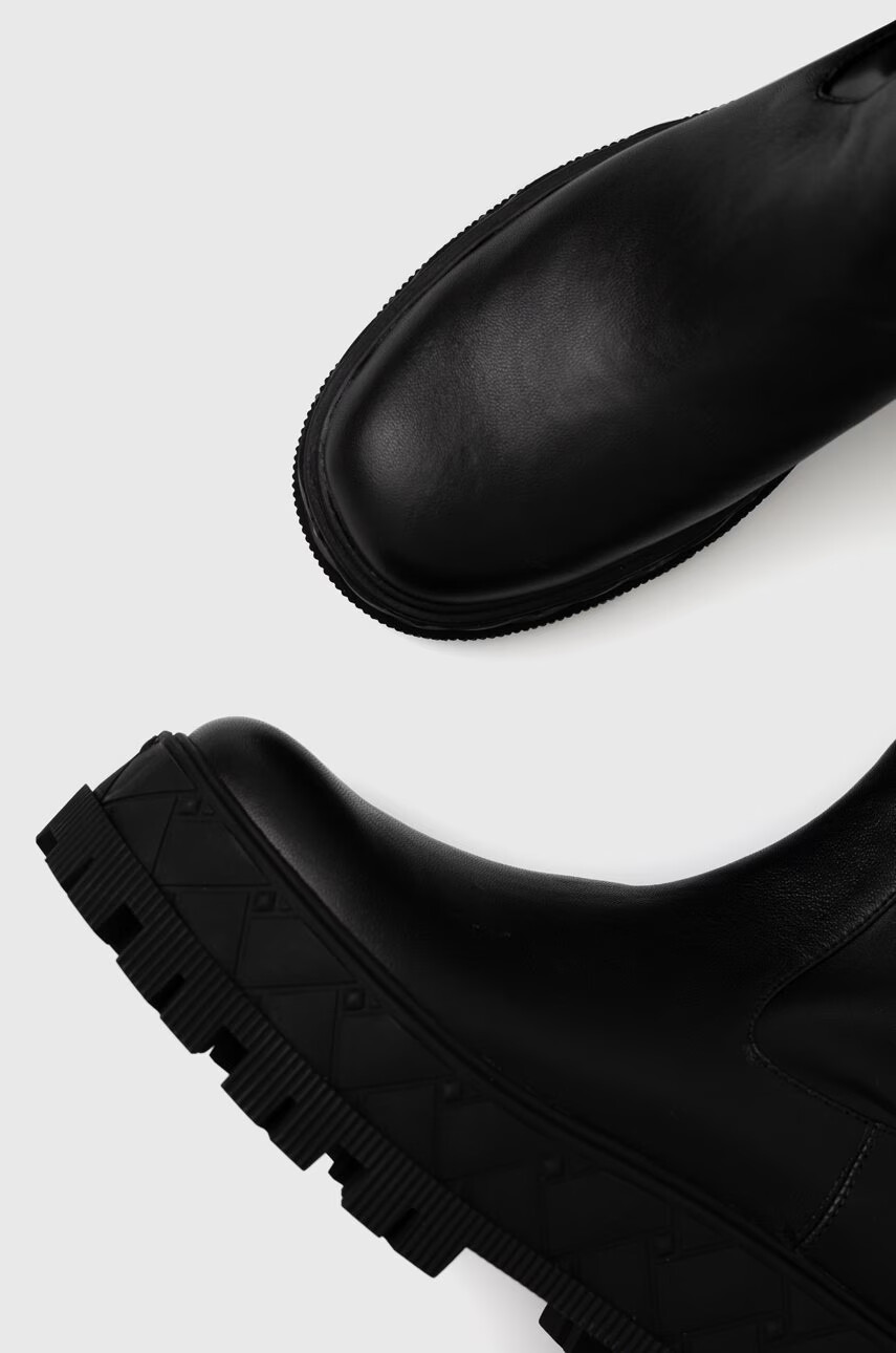 Kurt Geiger London Ботуши Otk Stretch London Otk Stretch в черно с платформа 9353500109 - Pepit.bg